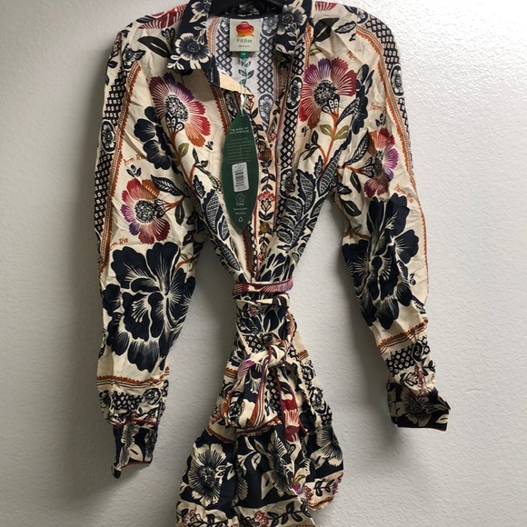 NWT FARM RIO Romantic Garden mini dress. Sold out style - Picture 7 of 12